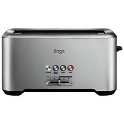 Sage by Heston Blumenthal A Bit More 4-Slice Toaster, Brushed Metal
